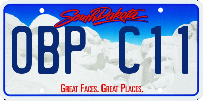SD license plate 0BPC11