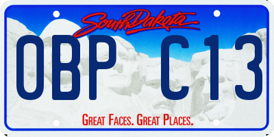 SD license plate 0BPC13