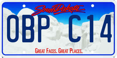 SD license plate 0BPC14