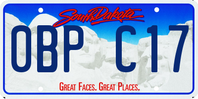SD license plate 0BPC17