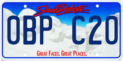 SD license plate 0BPC20