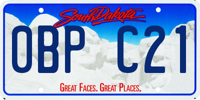 SD license plate 0BPC21