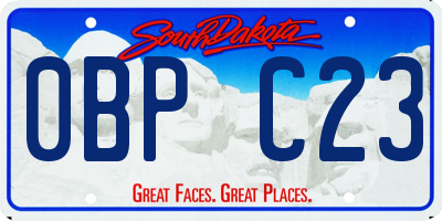 SD license plate 0BPC23