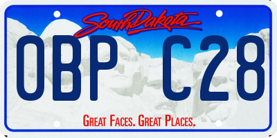 SD license plate 0BPC28