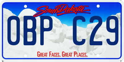 SD license plate 0BPC29