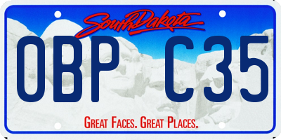 SD license plate 0BPC35