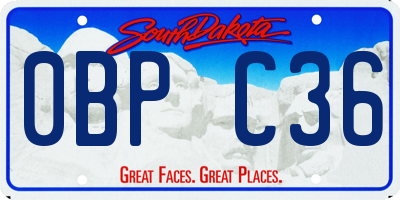 SD license plate 0BPC36