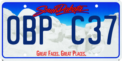 SD license plate 0BPC37