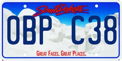 SD license plate 0BPC38