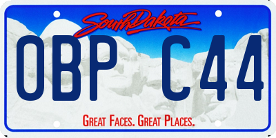 SD license plate 0BPC44