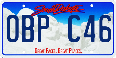 SD license plate 0BPC46