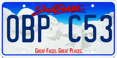 SD license plate 0BPC53