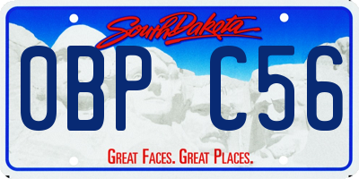 SD license plate 0BPC56