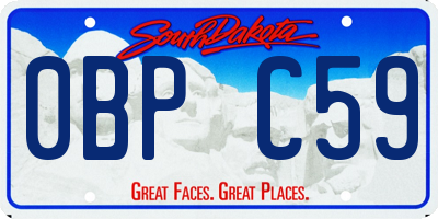 SD license plate 0BPC59