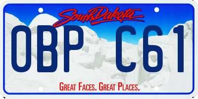 SD license plate 0BPC61