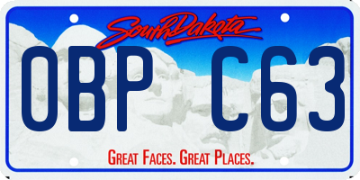 SD license plate 0BPC63