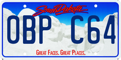 SD license plate 0BPC64