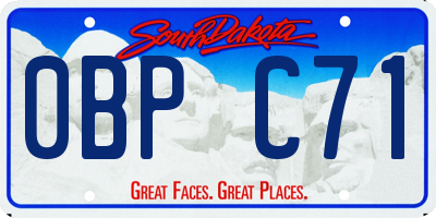 SD license plate 0BPC71
