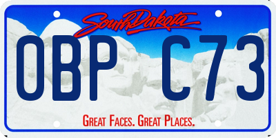 SD license plate 0BPC73