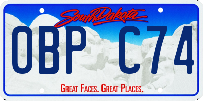 SD license plate 0BPC74