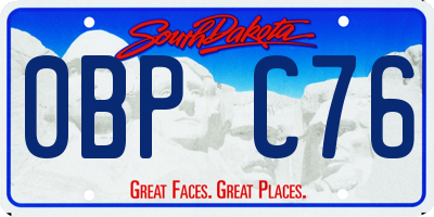 SD license plate 0BPC76