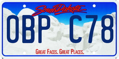 SD license plate 0BPC78
