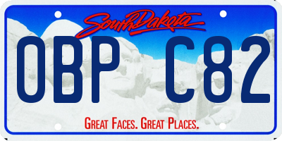 SD license plate 0BPC82
