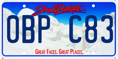 SD license plate 0BPC83