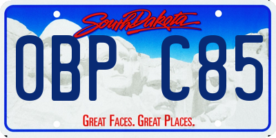 SD license plate 0BPC85