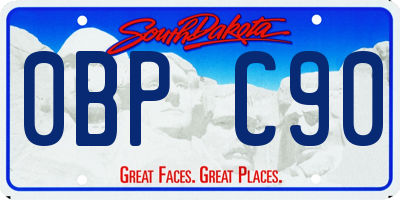 SD license plate 0BPC90