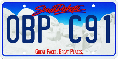 SD license plate 0BPC91
