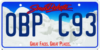 SD license plate 0BPC93