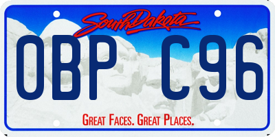 SD license plate 0BPC96