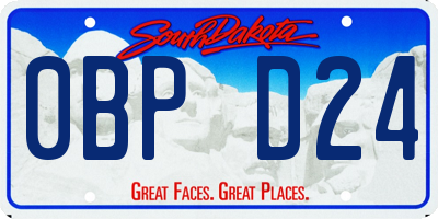 SD license plate 0BPD24