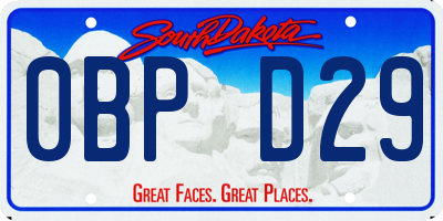 SD license plate 0BPD29