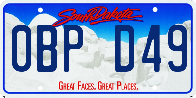 SD license plate 0BPD49
