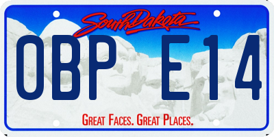 SD license plate 0BPE14