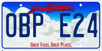 SD license plate 0BPE24