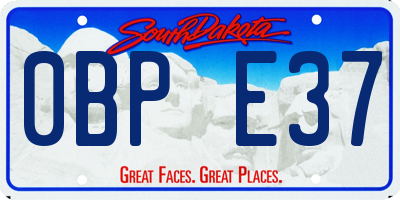 SD license plate 0BPE37