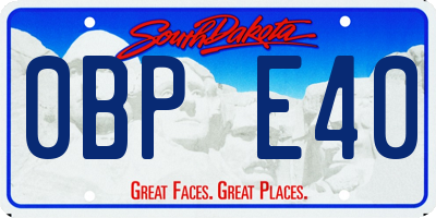 SD license plate 0BPE40