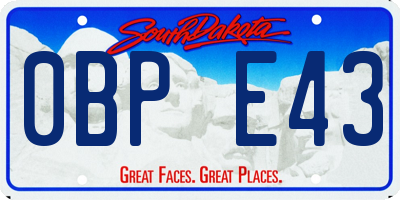 SD license plate 0BPE43