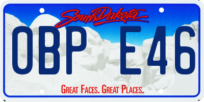 SD license plate 0BPE46