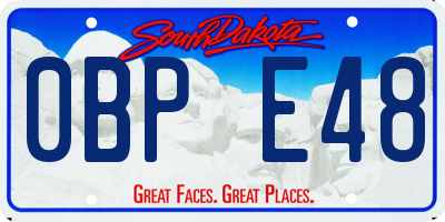 SD license plate 0BPE48