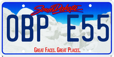SD license plate 0BPE55