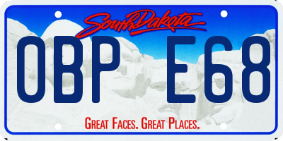 SD license plate 0BPE68
