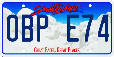 SD license plate 0BPE74