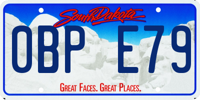 SD license plate 0BPE79
