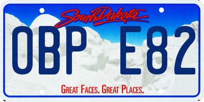 SD license plate 0BPE82
