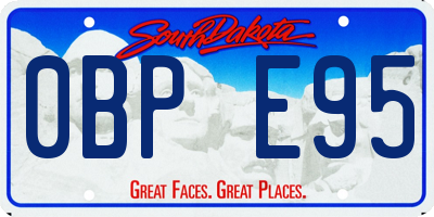 SD license plate 0BPE95