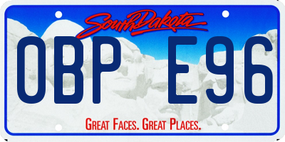 SD license plate 0BPE96